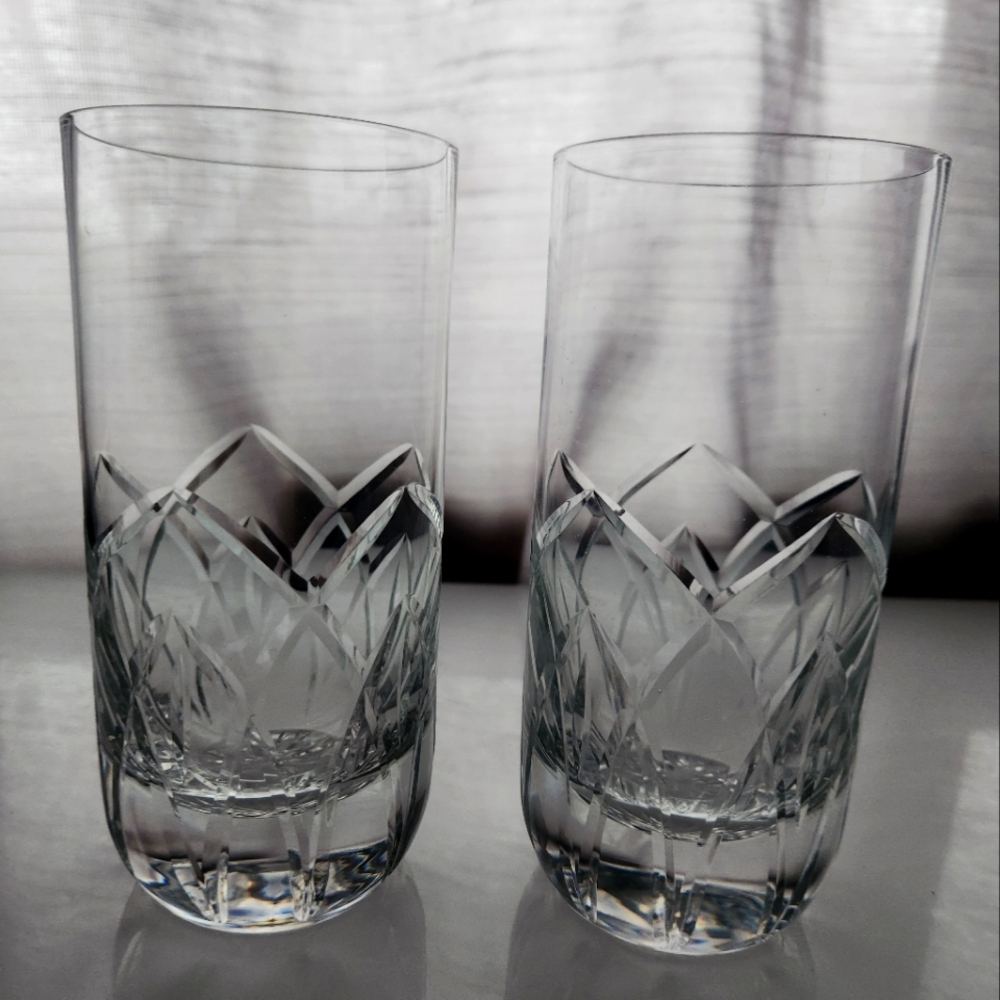 Block Crystal  Highball Glasses - set of 2